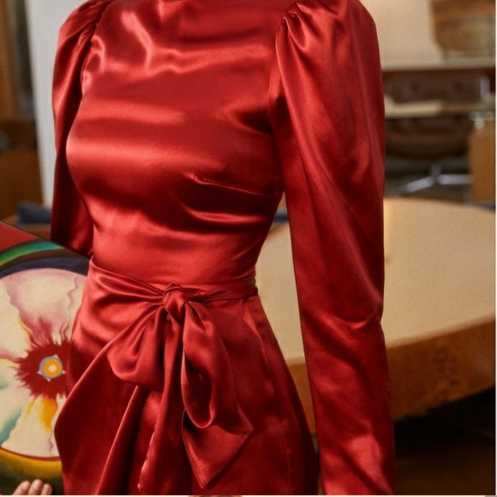 Reformation Red Josefine Dress